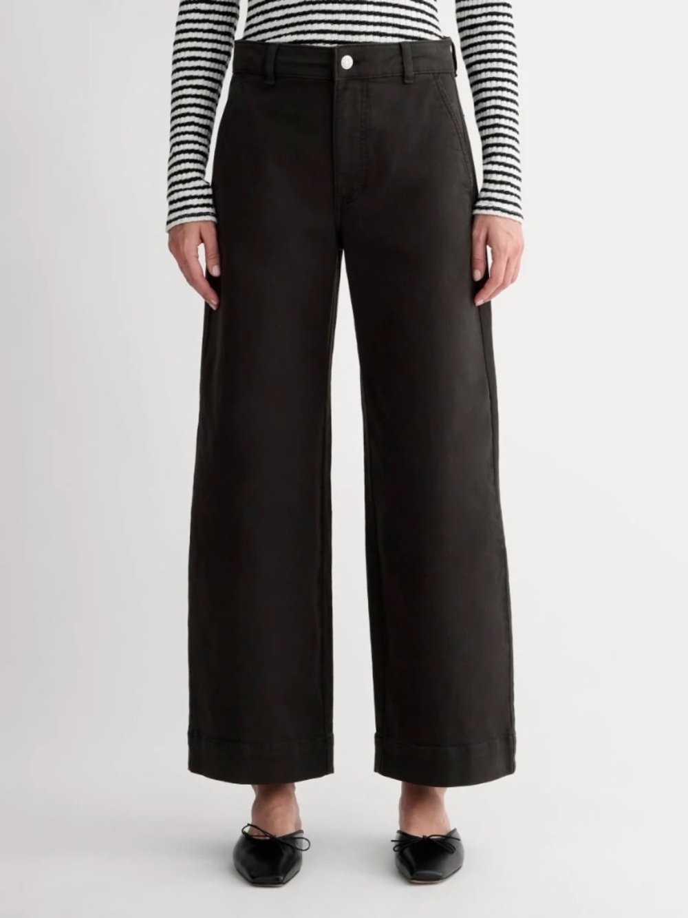 Everlane THE UTILITY WIDE-LEG PANT in Washed Black